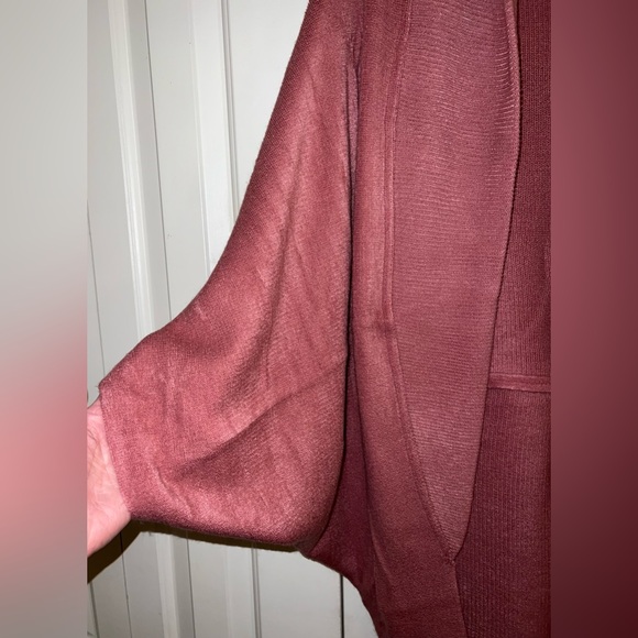 Layers by Lizden dusty rose pink Marvelush ribbed shawl collar shrug M/L - Picture 2 of 7